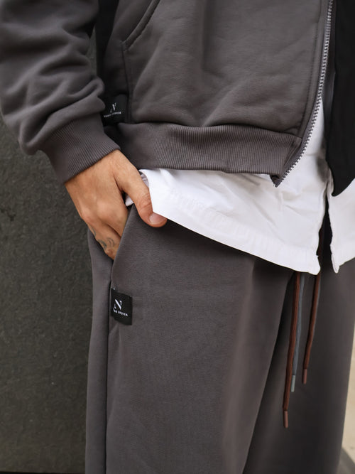 PANTALONI RELAXED FIT - Gri Antracit