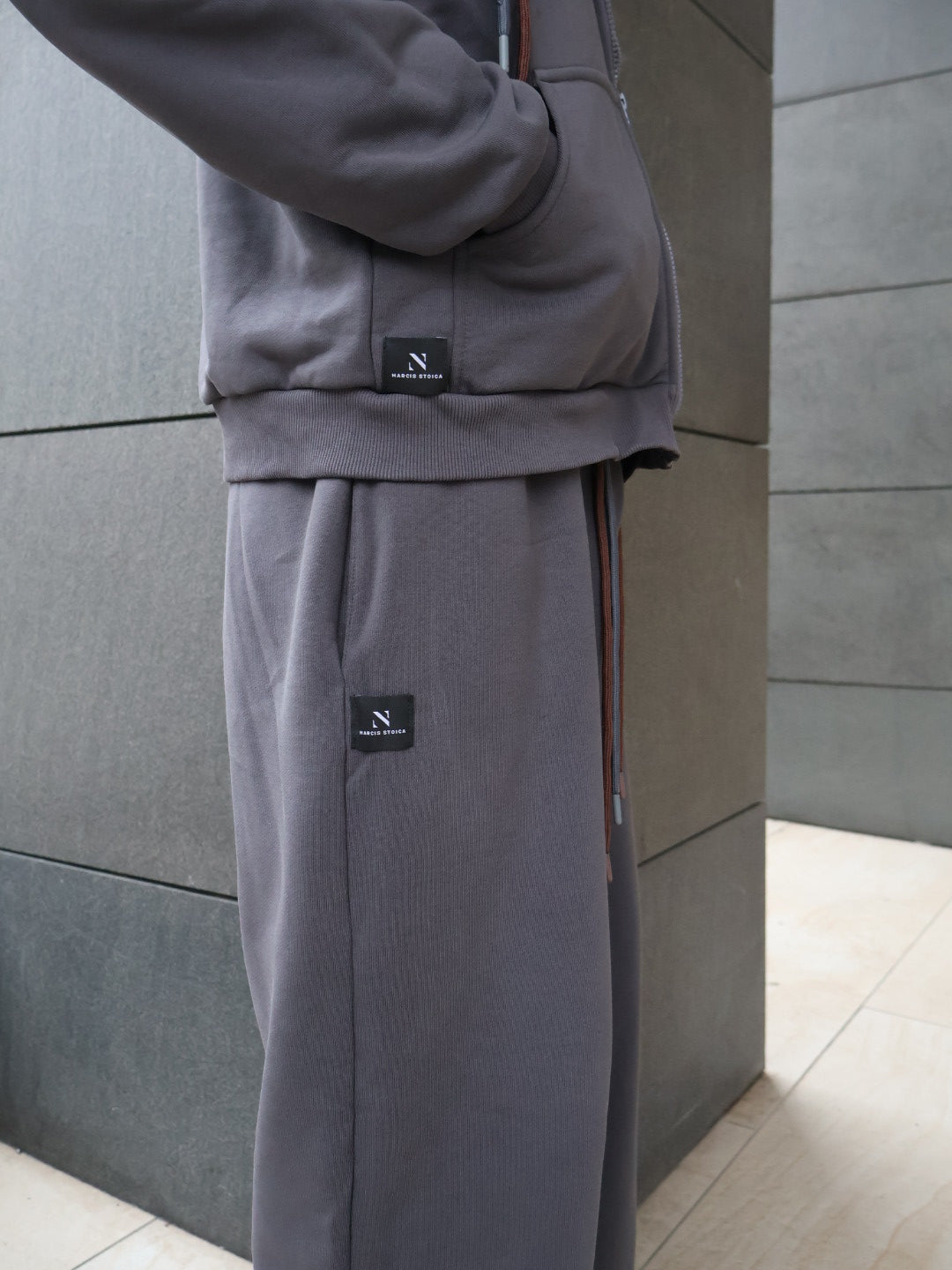 PANTALONI RELAXED FIT - Gri Antracit