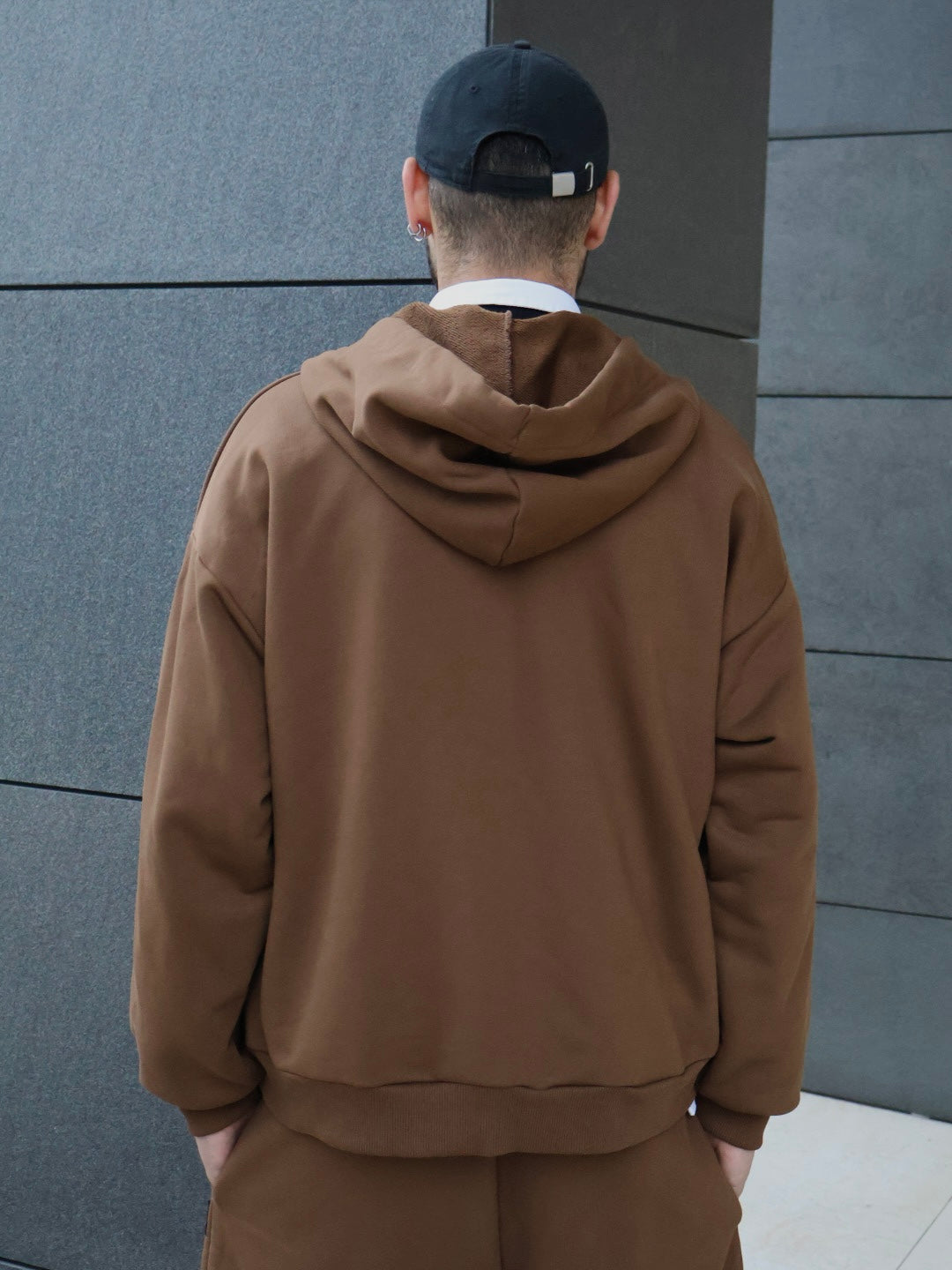 HANORAC CU GLUGĂ ȘI FERMOAR - Maro