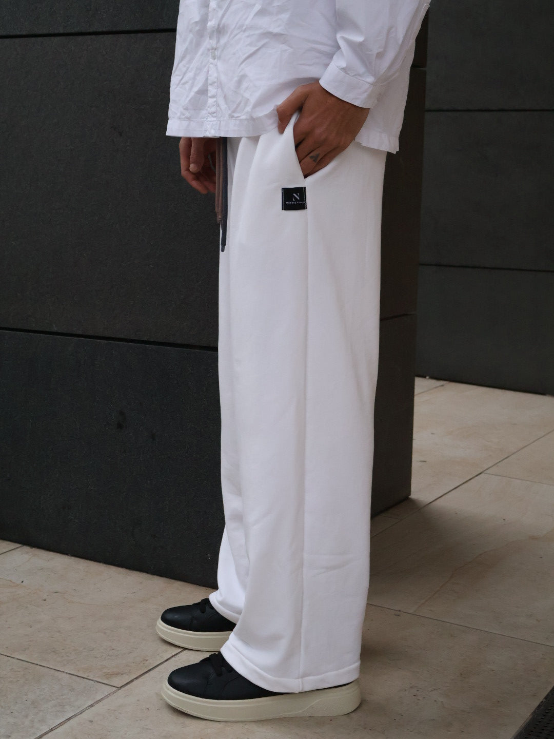 PANTALONI RELAXED FIT - Off White